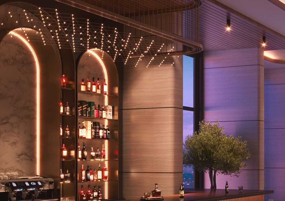Café and bar lounge interior